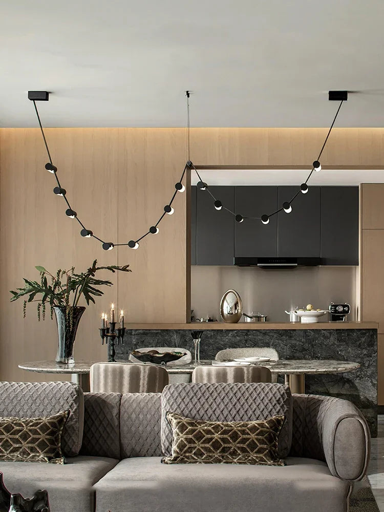 Nordic leather designer chandelier for decorative pendant lighting