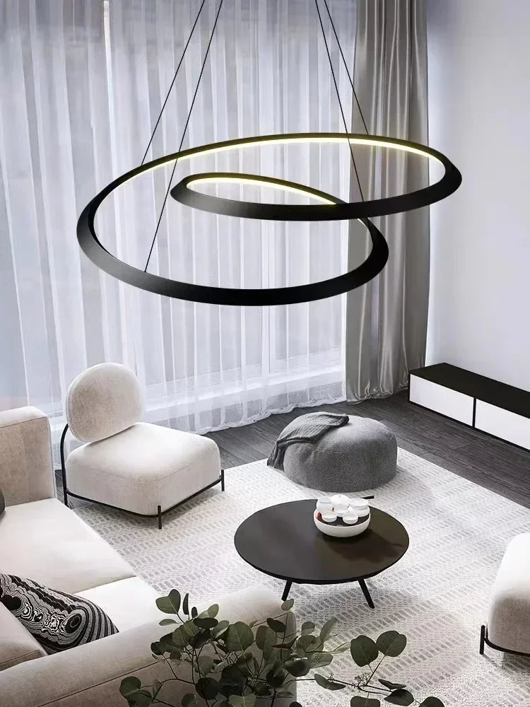 Modern LED pendant chandelier decorative indoor light - vue 2 sur 8
