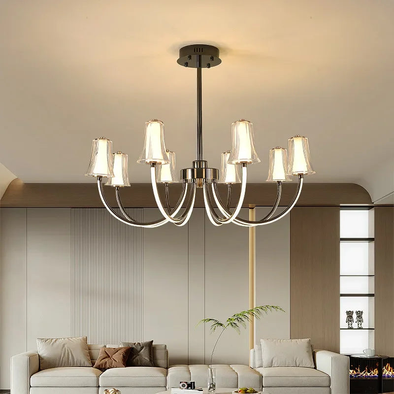 Postmodern minimalist design LED chandelier for elegant interiors