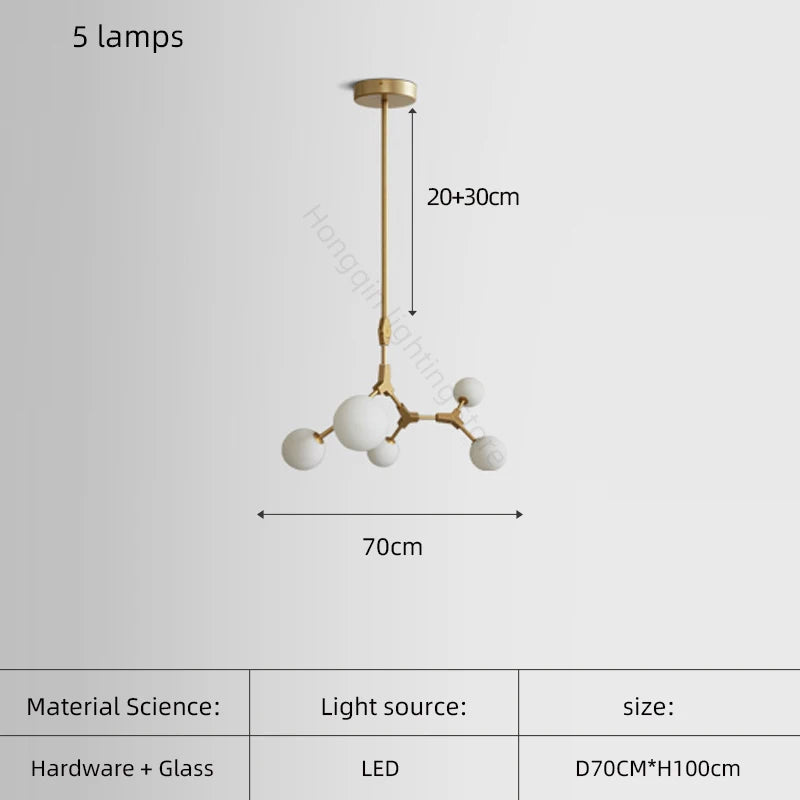Minimalist glass chandelier for elegant lighting