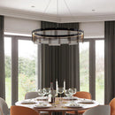 Modern glass LED chandelier for interior decoration