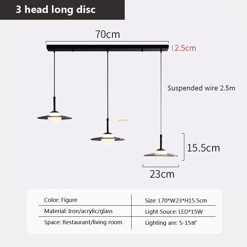 Multi-head glass pendant light for modern interiors - vue 21 sur 23
