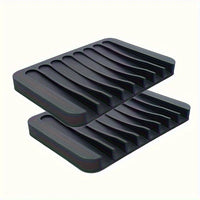 silicone soap dish self-draining tray for bathroom