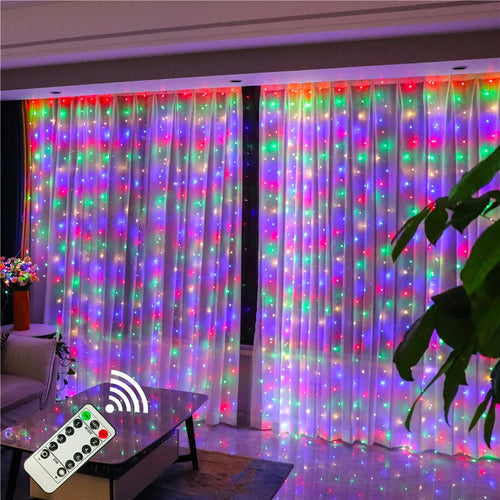 LED string lights with remote control and 8 decorative modes - vue 4 sur 9