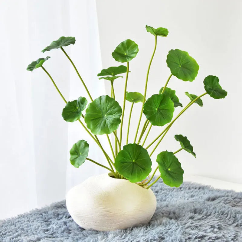 Artificial lotus and eucalyptus plant for indoor decoration
