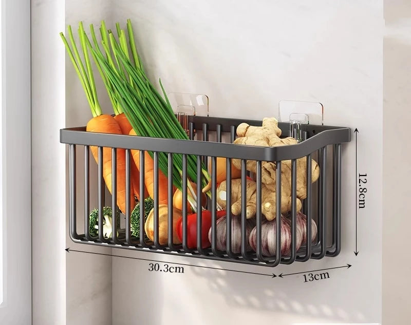 hanging wall basket for fruits and vegetables and interior decoration
