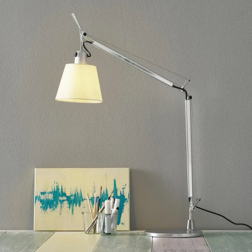 Nordic silver fabric wall light with stainless steel bracket - vue 3 sur 11