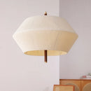 Japanese style decorative fabric pendant light with elegant LED lighting
