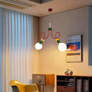 Colourful memphis design chandelier for children's room
