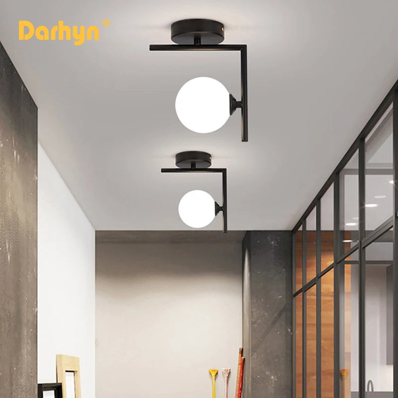 Modern simple nordic glass ceiling lamp
