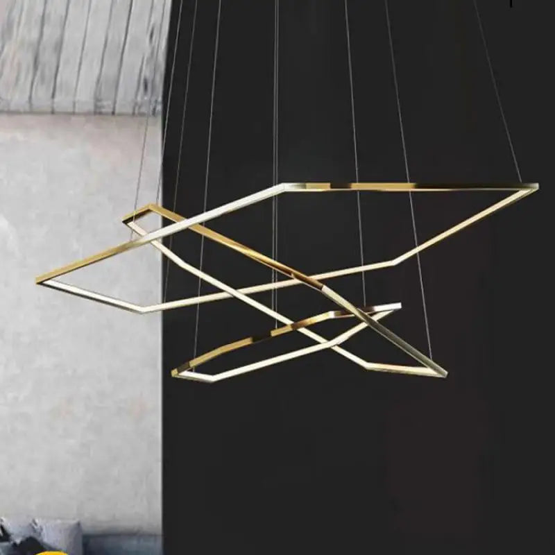 Modern hexagon LED luxury pendant light