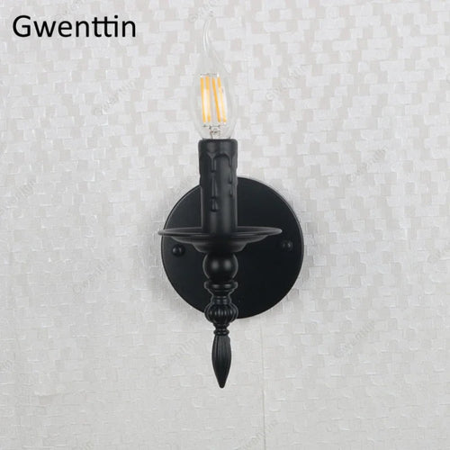 Retro iron wall light with decorative LED lighting - vue 4 sur 6