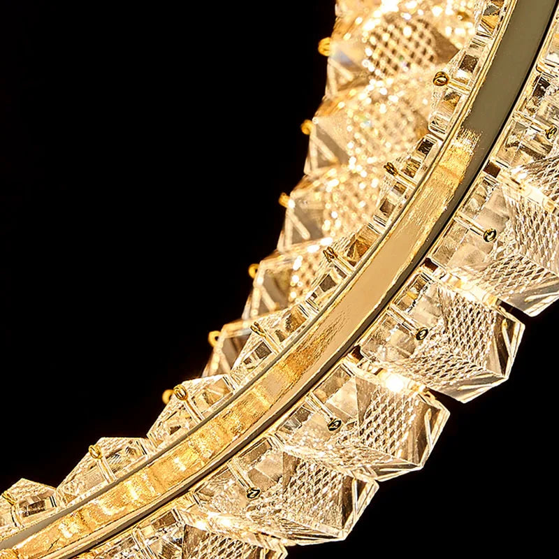 Custom luxury crystal chandelier for high-end villas - vue 5 sur 9