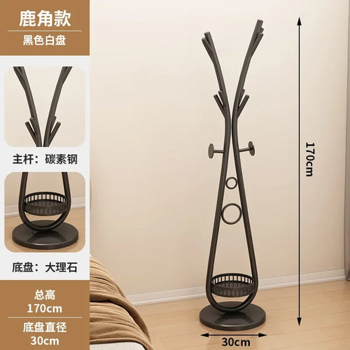 creative wrought iron vertical coat rack for clothes - vue 14 sur 14