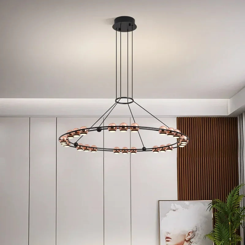 Modern LED bean-shaped chandelier for luxury living room