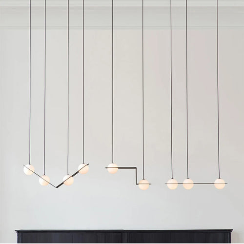 Minimalist geometric pendant light for modern commercial spaces - vue 2 sur 11