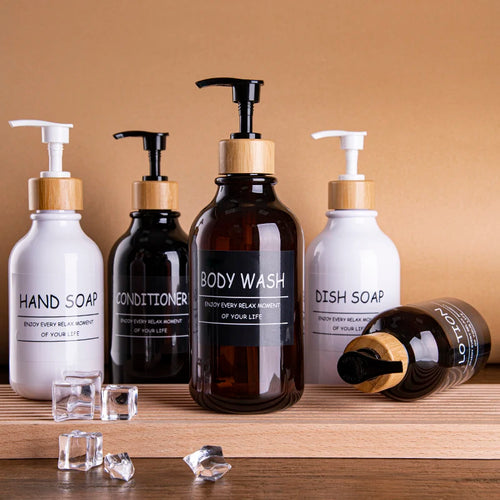 refillable pump bottle for shampoo and shower gel - vue 2 sur 33