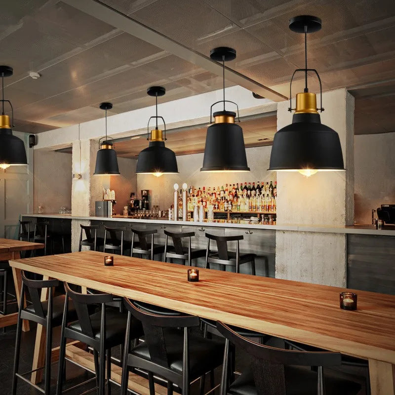 American retro iron pendant light for café and restaurant - vue 5 sur 8