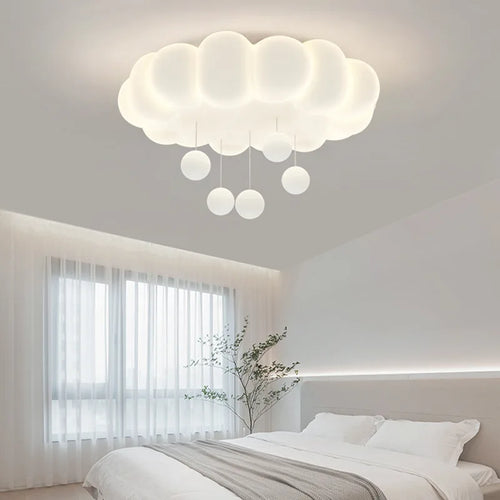 Remote control dimmable star globe pendant lampshade chandelier - vue 4 sur 10