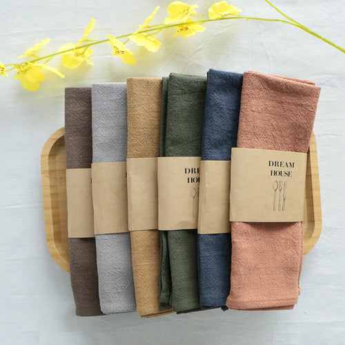 Reusable cotton-linen table napkin modern style - vue 7 sur 7