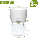 set of 3 transparent double-decker flower pots, garden trend
