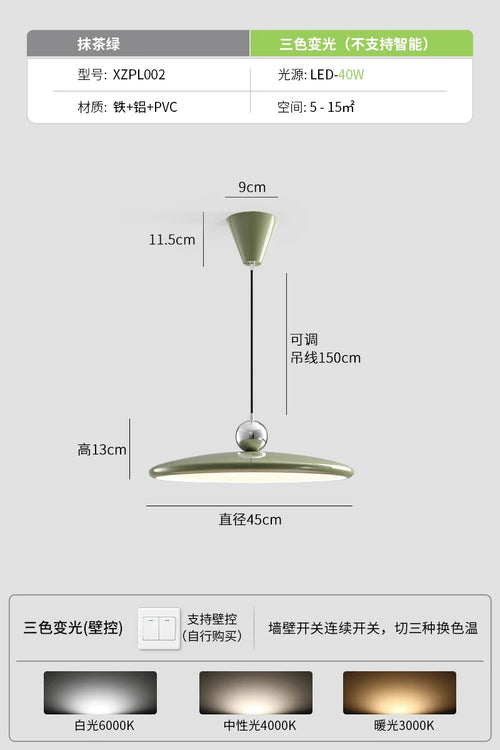Designer flying saucer pendant light for modern decor - vue 8 sur 10
