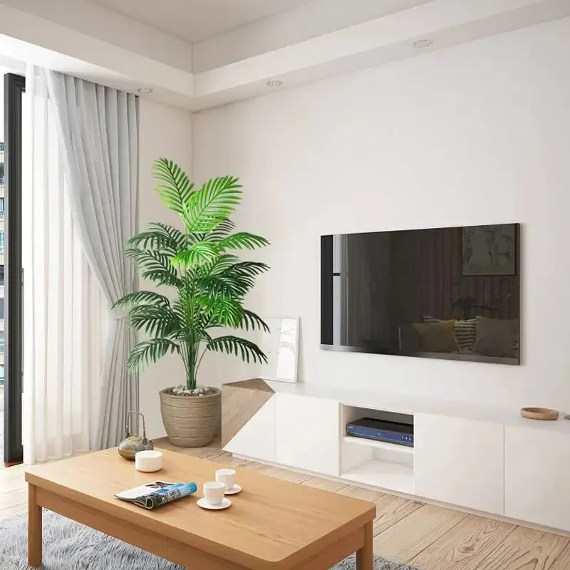 Large artificial palm and banana leaf plants for garden decoration