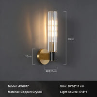 Retro brass LED wall light for modern lighting