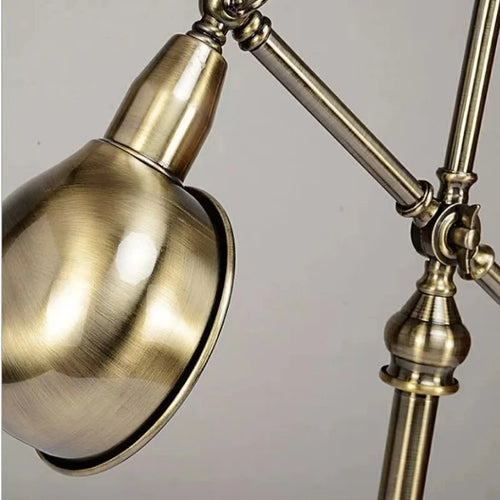 Retro industrial style bronze desk lamp for work - vue 7 sur 8