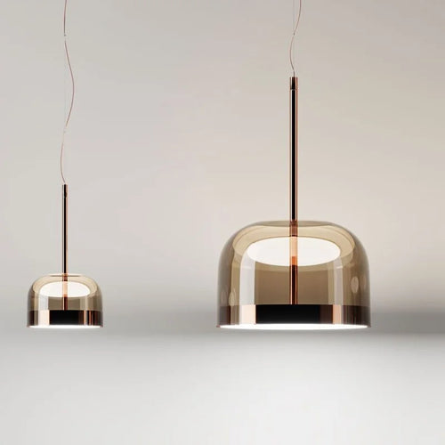 Nordic design glass pendant light modern LED fixture - vue 3 sur 9