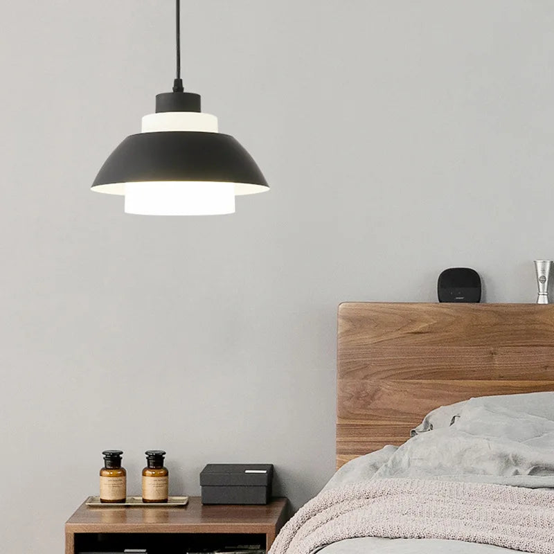 Modern nordic LED creative macaron pendant light for indoor use - vue 10 sur 12