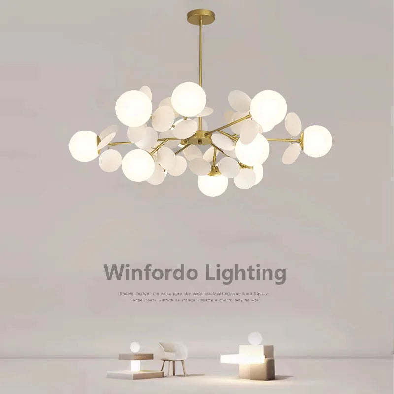 Children's chandelier with multicoloured flowers decorative pendant light