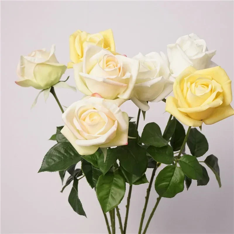 Artificial balcony decoration real touch pink roses