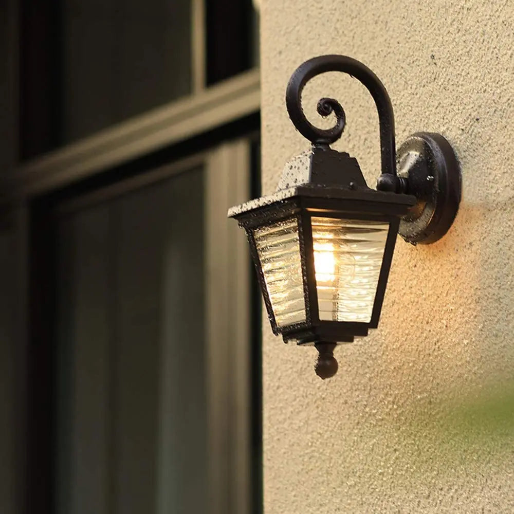 Retro waterproof outdoor wall light for creative spaces