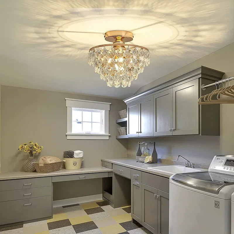 Modern crystal ceiling light for a stylish and refined interior
