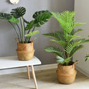 wicker basket for storage and garden decoration