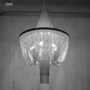 Modern gold aluminium tassel chandelier with decorative chain