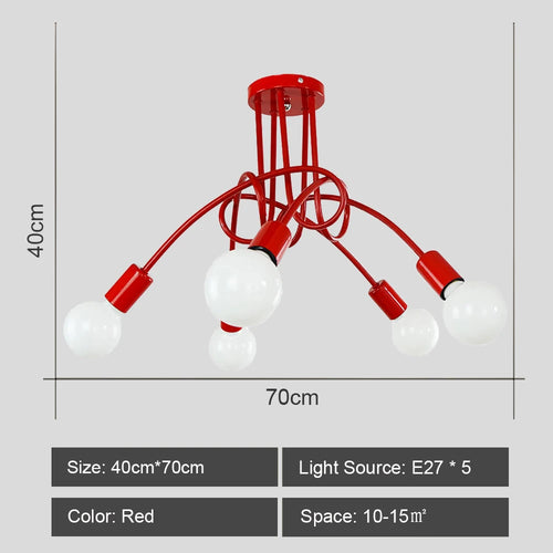 Modern sputnik chandelier industrial style for elegant interiors - vue 9 sur 19