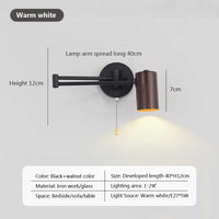 Nordic swivel bedside lamp for reading and study