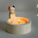 Cute kitten aromatherapy candle holder birthday gift