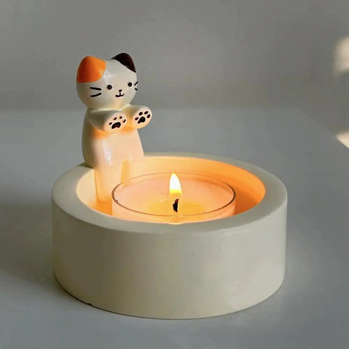 Cute kitten aromatherapy candle holder birthday gift