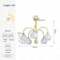 European glass pumpkin LED chandelier for indoor use