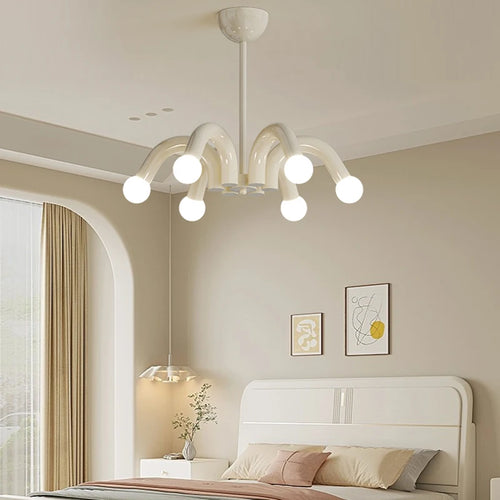 Romantic metal chandelier with water pipe LED for indoors - vue 4 sur 8