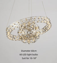 Raimond Satellite spherical stainless steel LED chandelier
