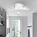 Adjustable three-head rotatable flush mount ceiling light for modern lighting