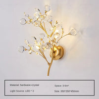 Modern luxury creative crystal LED wall light
