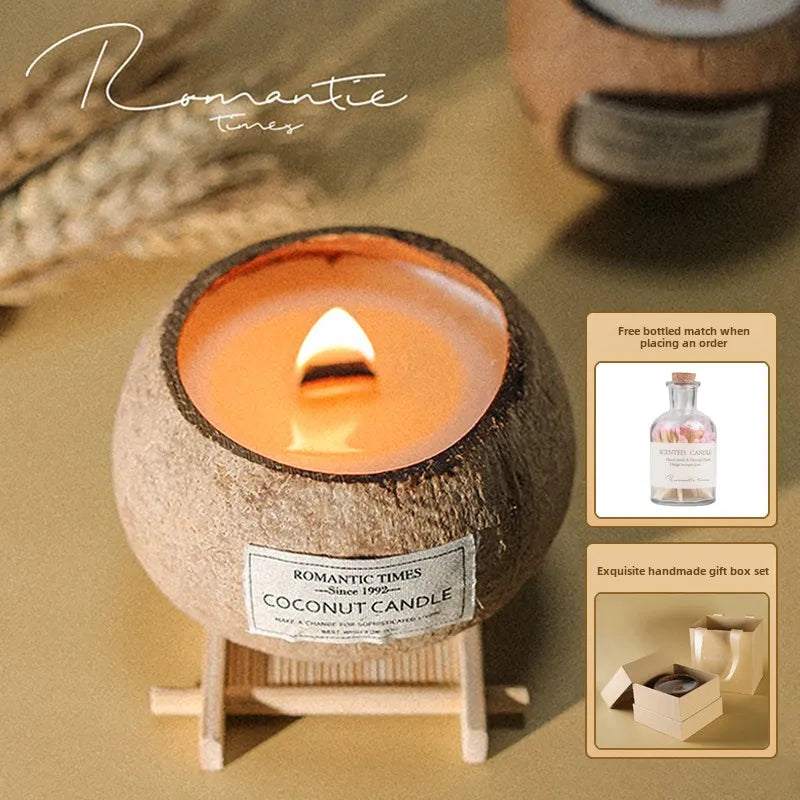 coconut scented candle gift set Christmas souvenir