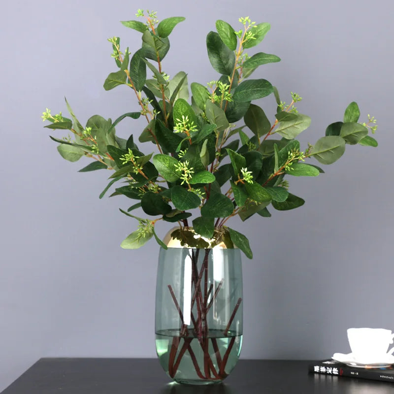 Decorative eucalyptus leaves with fruit for indoor use