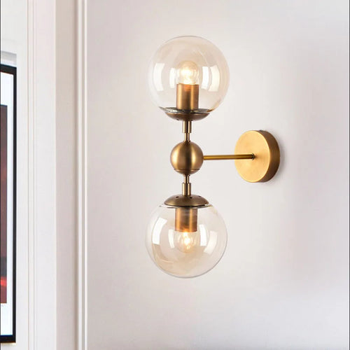 Decorative retro gold wall light for country interiors - vue 3 sur 8