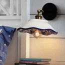 Modern blue and white porcelain wall light